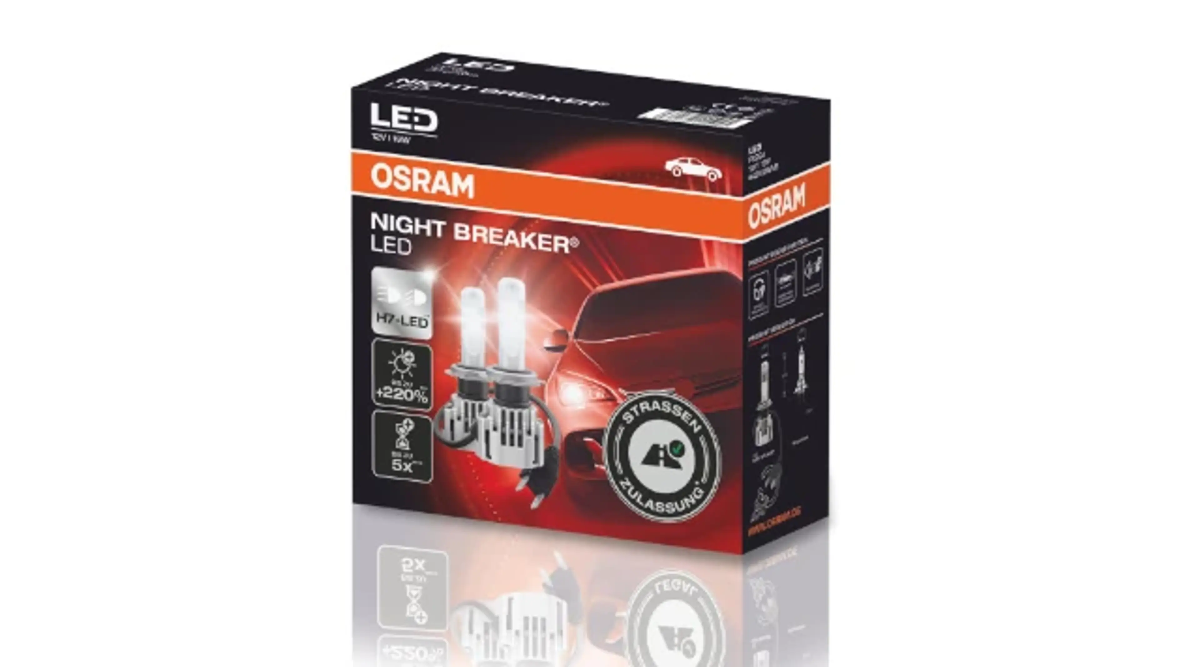 Lámpara led homologado Osram. NIGHT BREAKER LED H4/H7