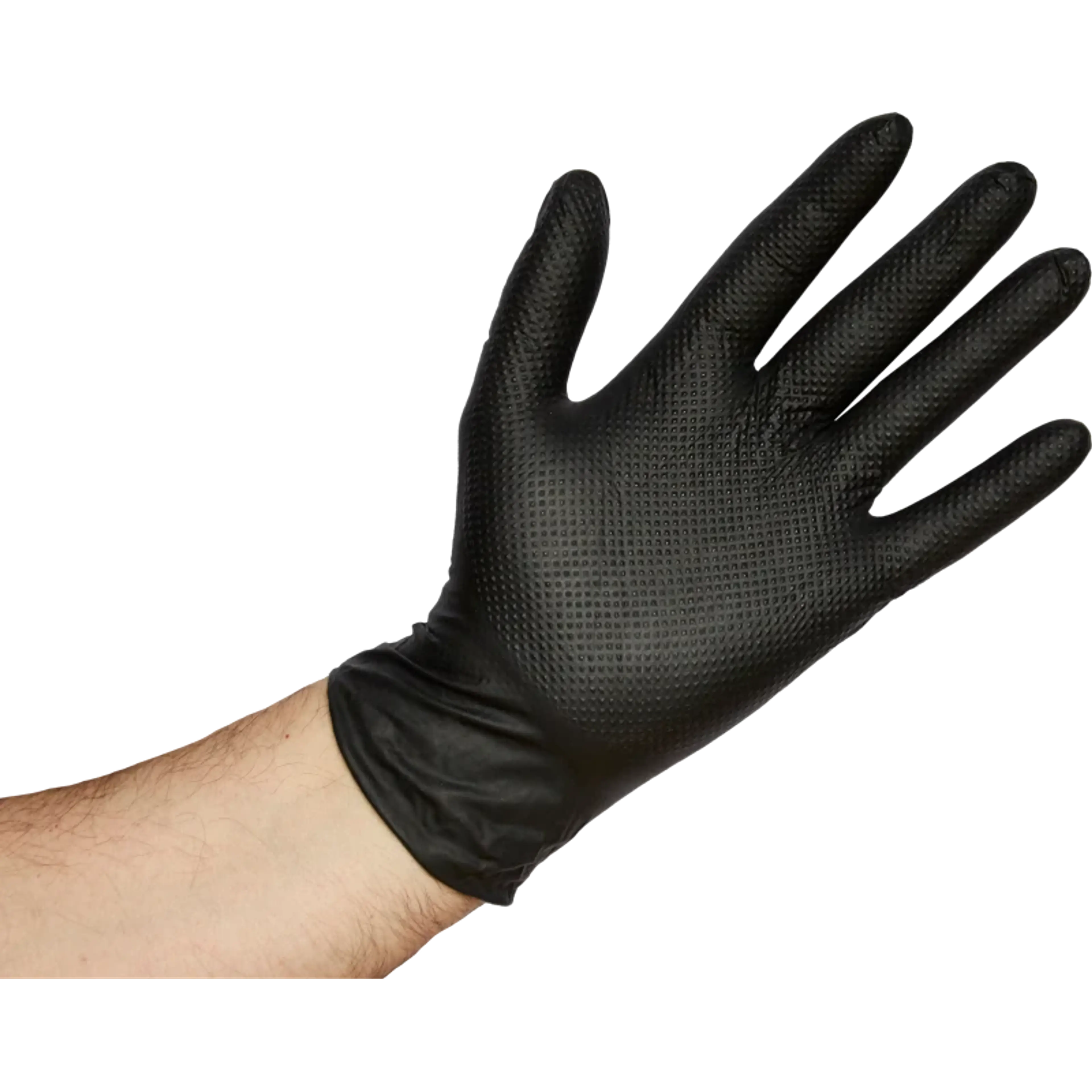 GUANTES NITRILO DIAMANTADO NEGRO