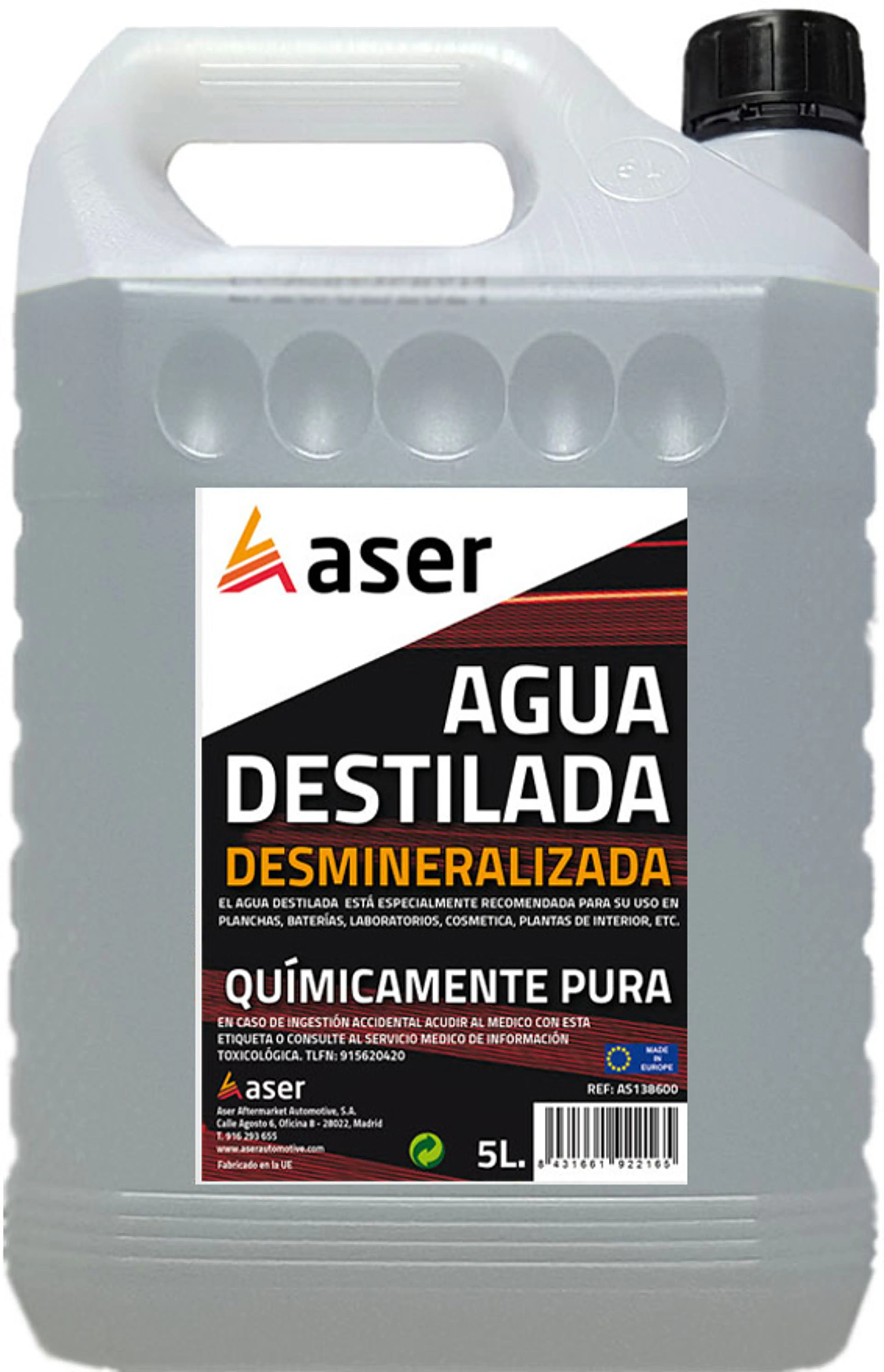 ASER AGUA DESTILADA 1L
