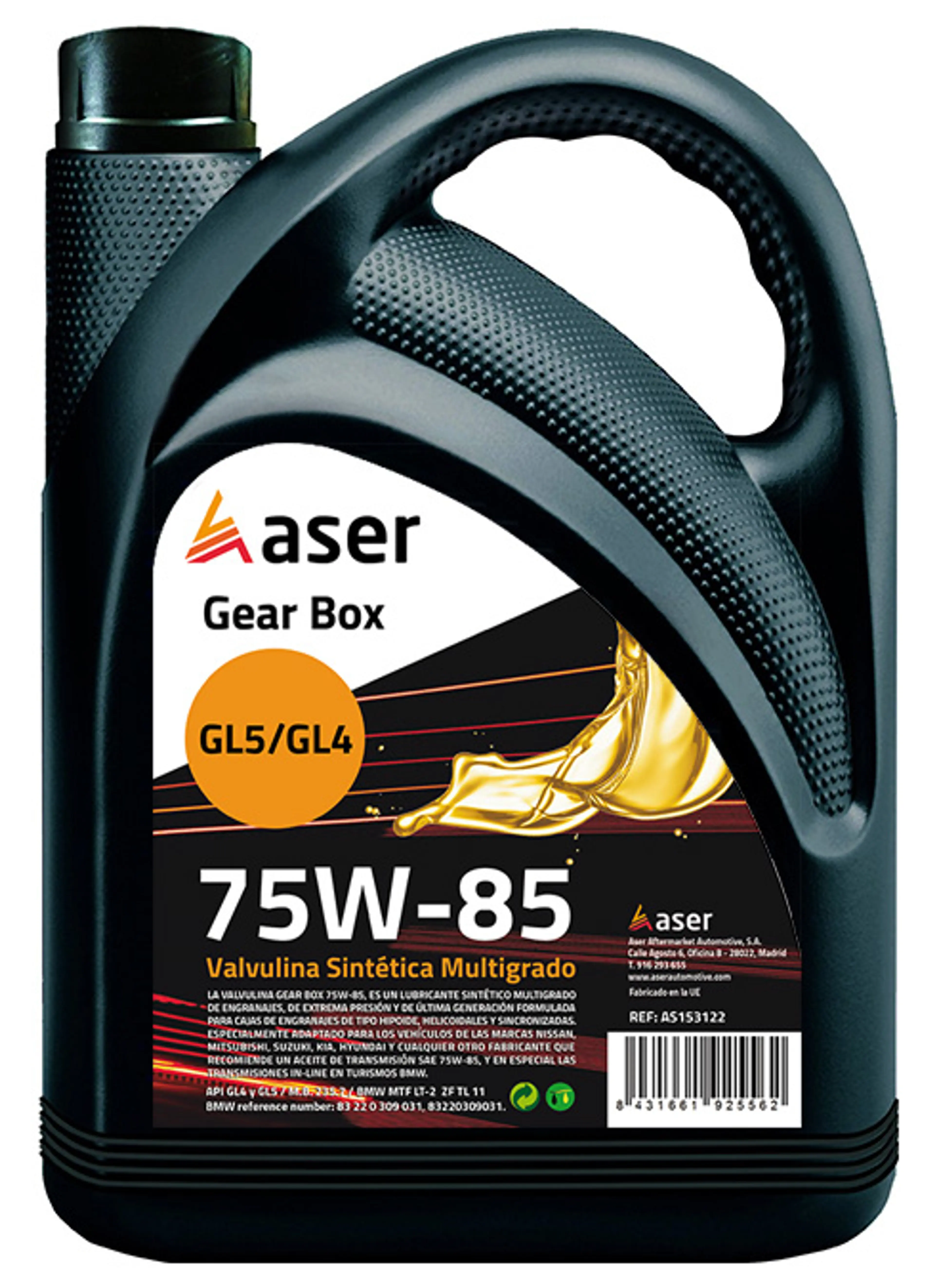 ASER VALV. 75W-85 SIN GL5/GL4 -20L