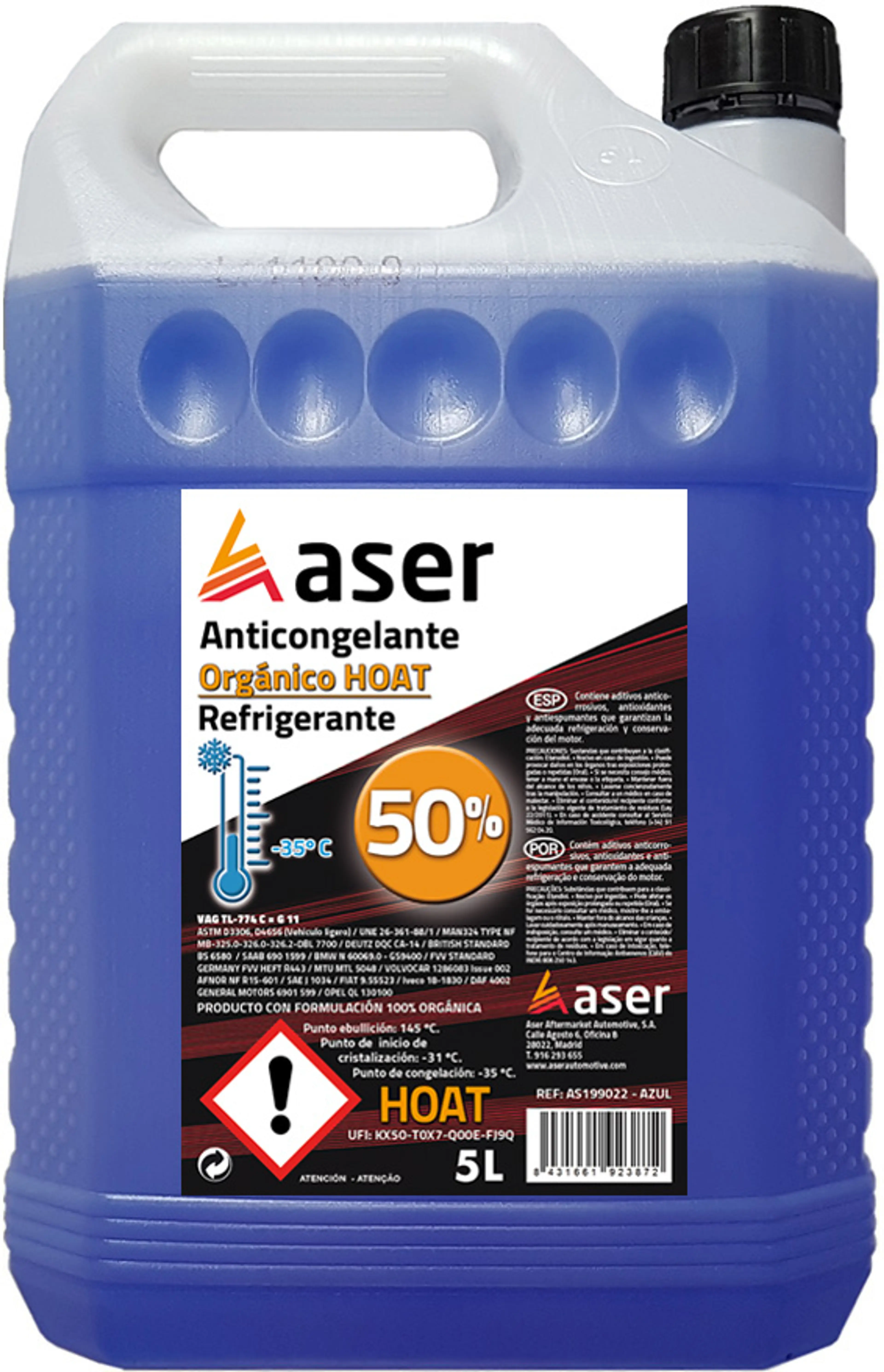 ASER ANTIC. 50% AZUL ORG. HOAT 5L