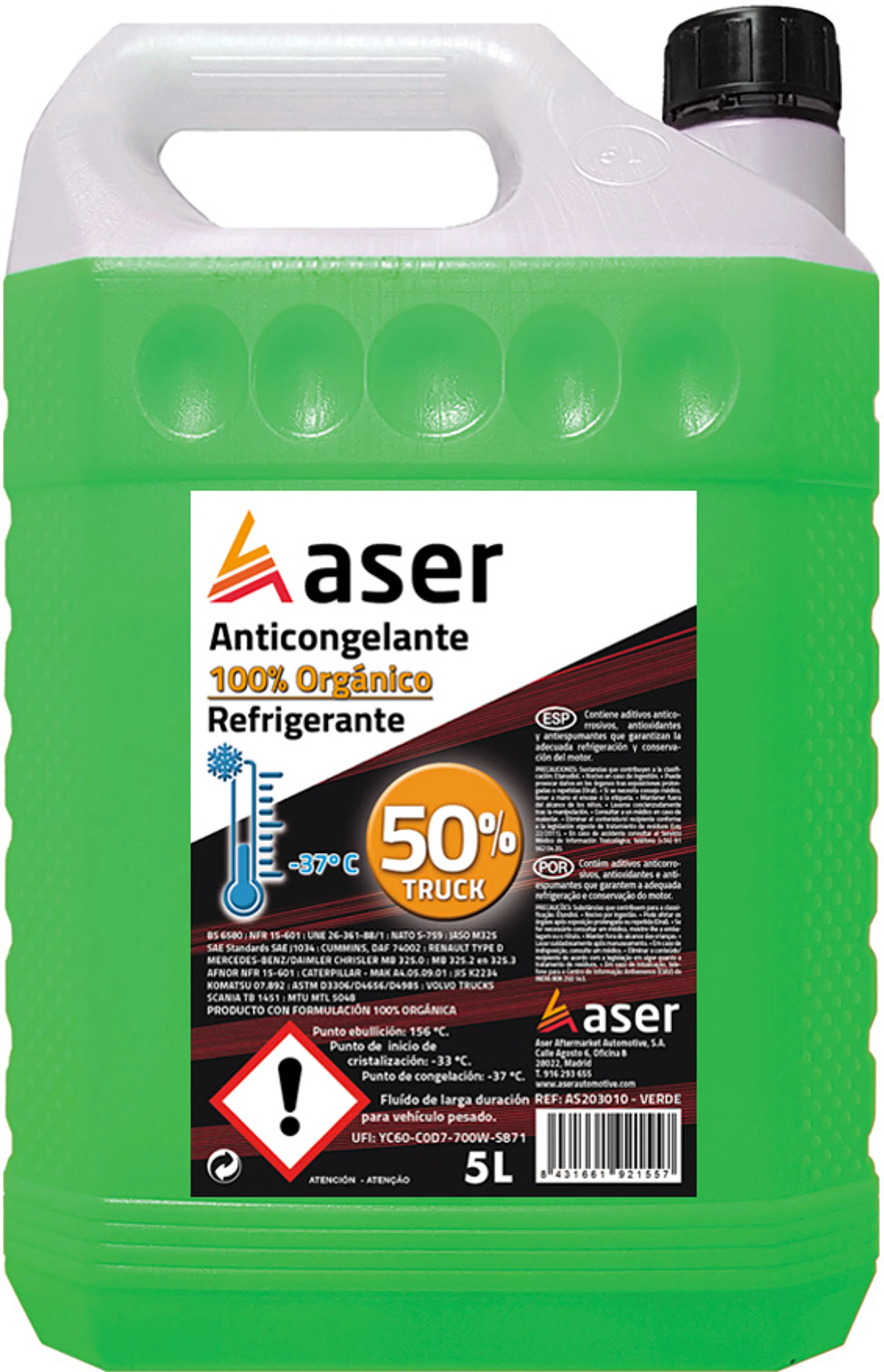 ASER ANTIC. TRUCK 50% VER. ORG. 5L