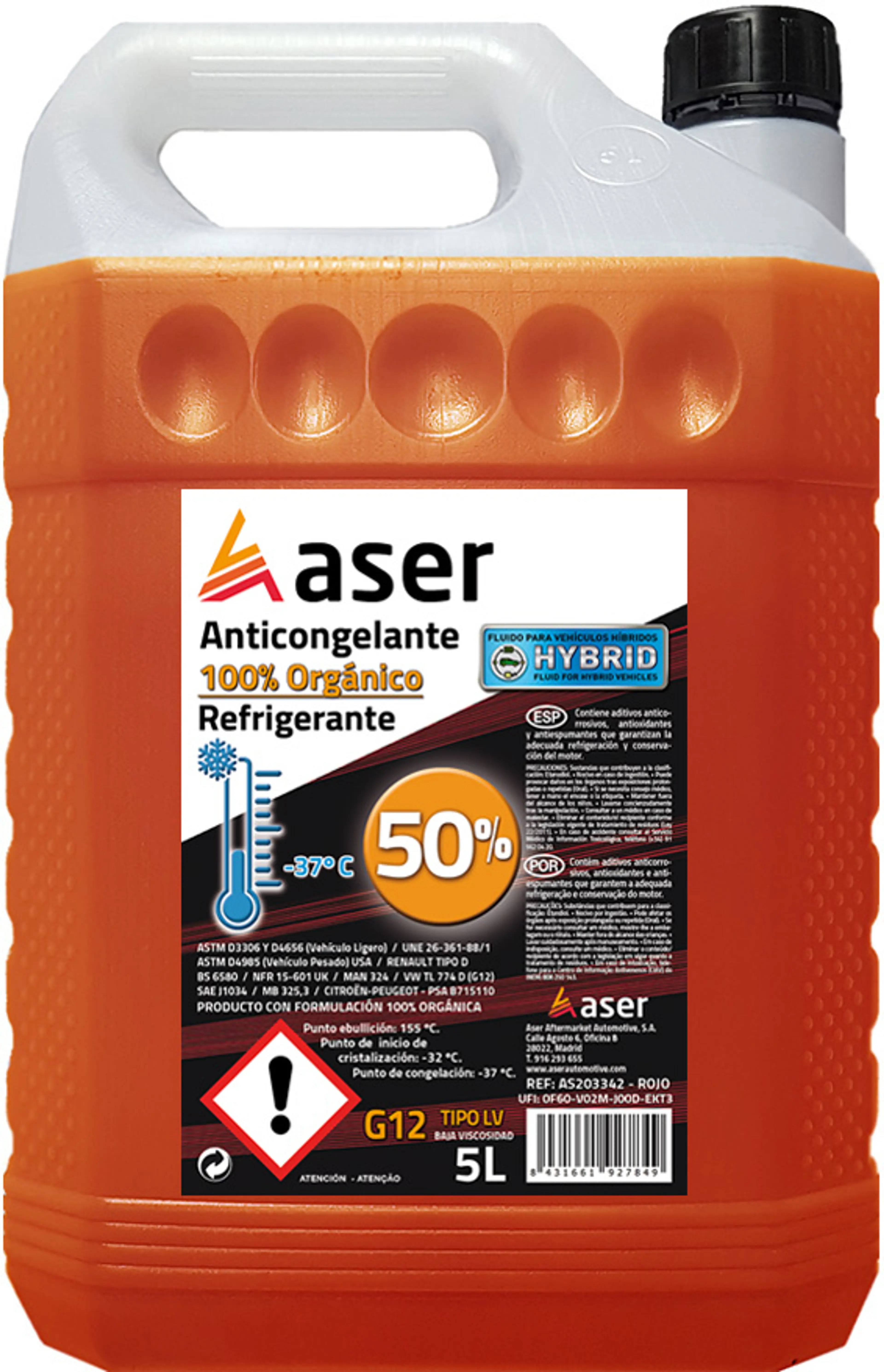 ASER ANTIC. HYBRID 50% ROJO ORG. 5L