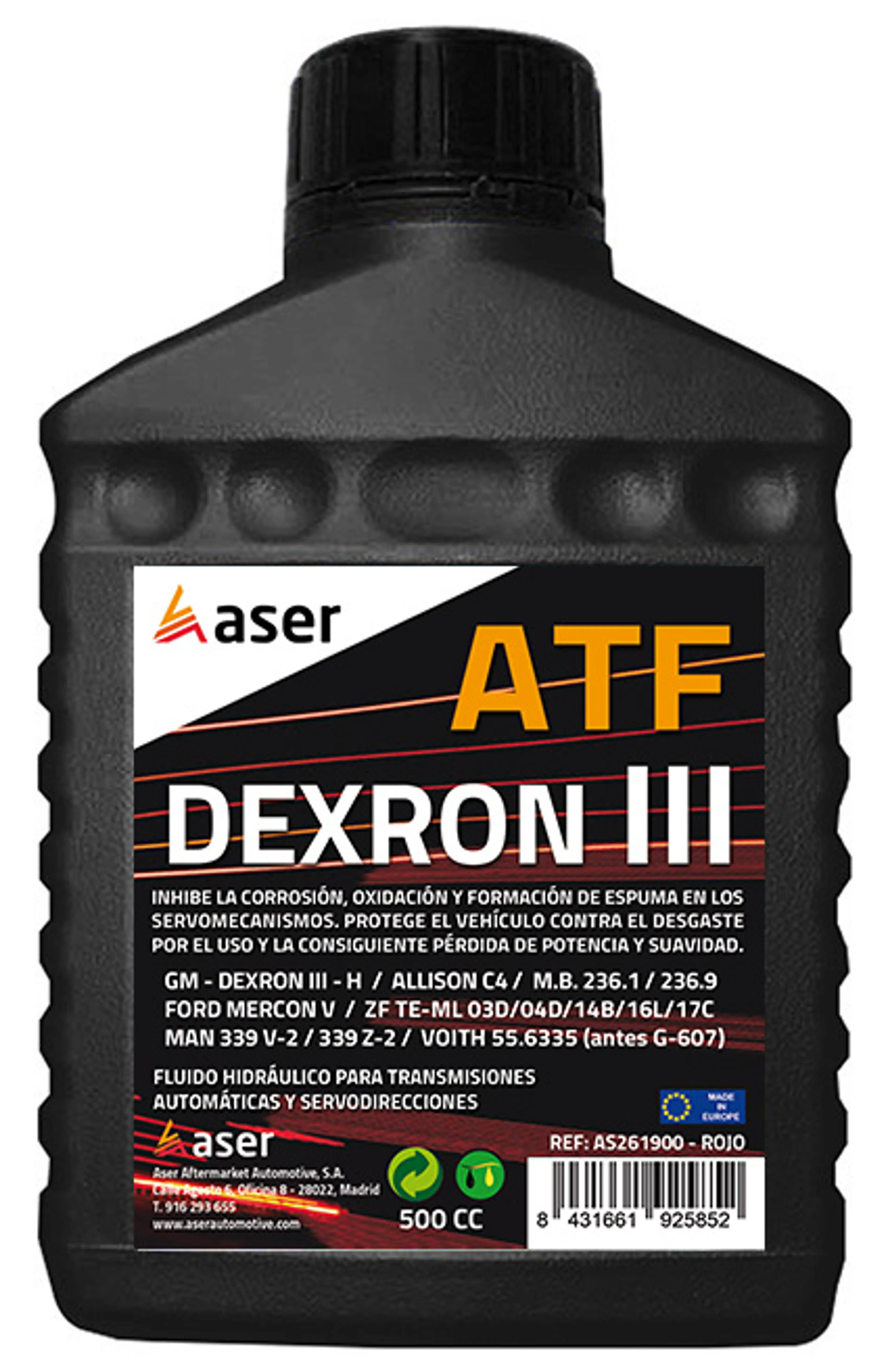 ASER LUB. A.T.F. DEXRON III 500CC