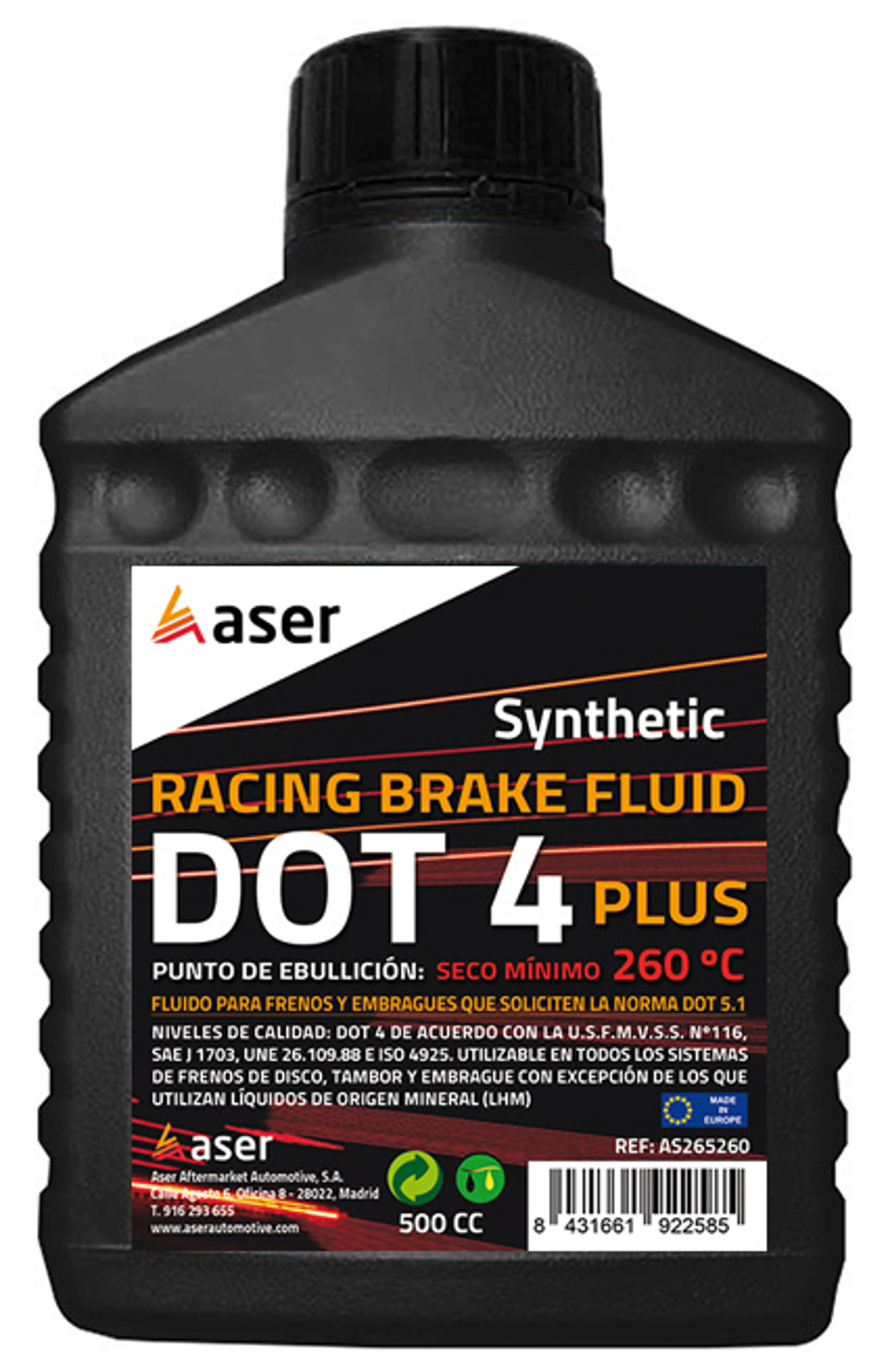 ASER LIQ. FREN. DOT 4 PLUS 500CC