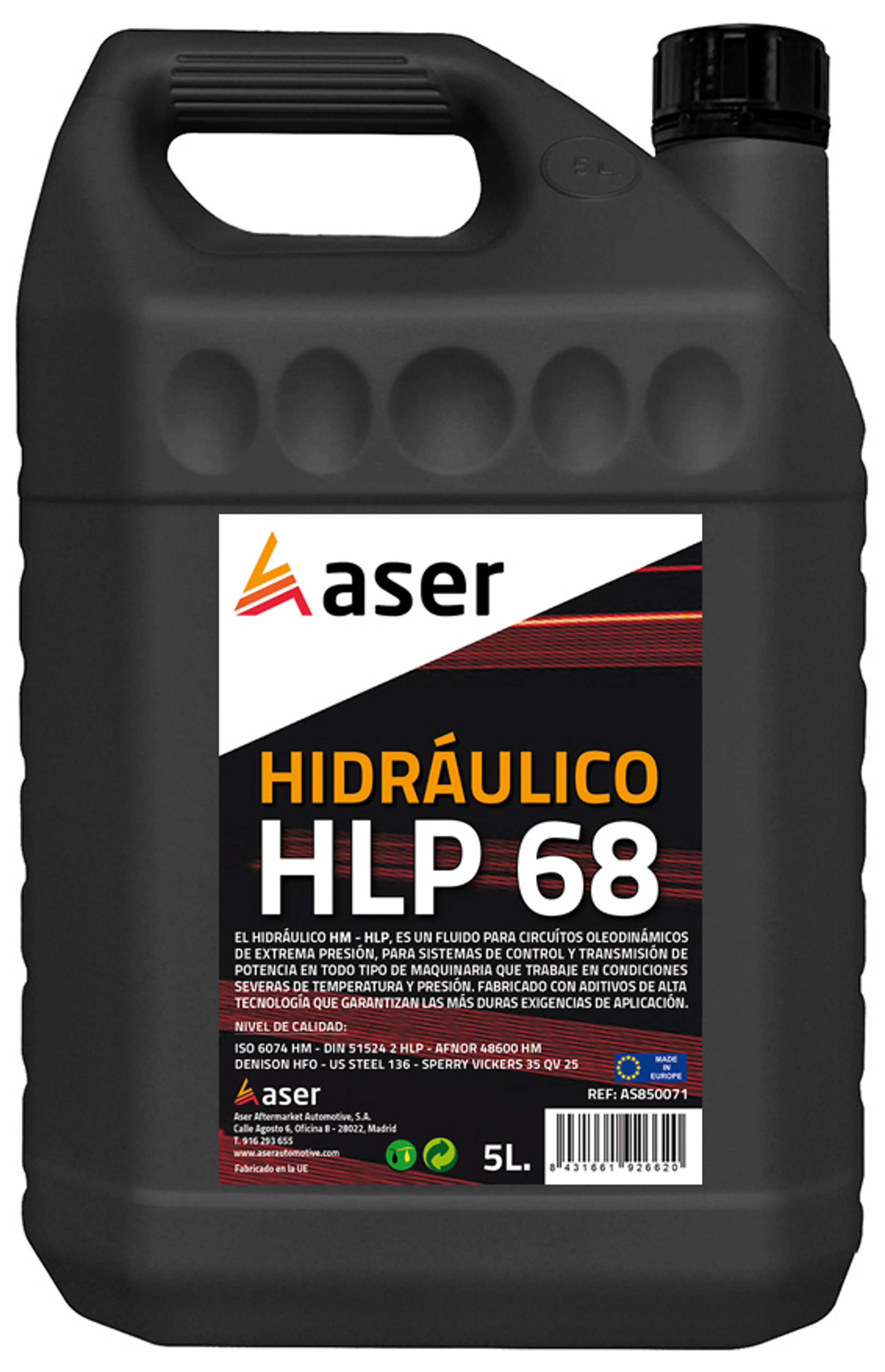 ASER LUB. HIDRAULICO HLP -HM 68 5L