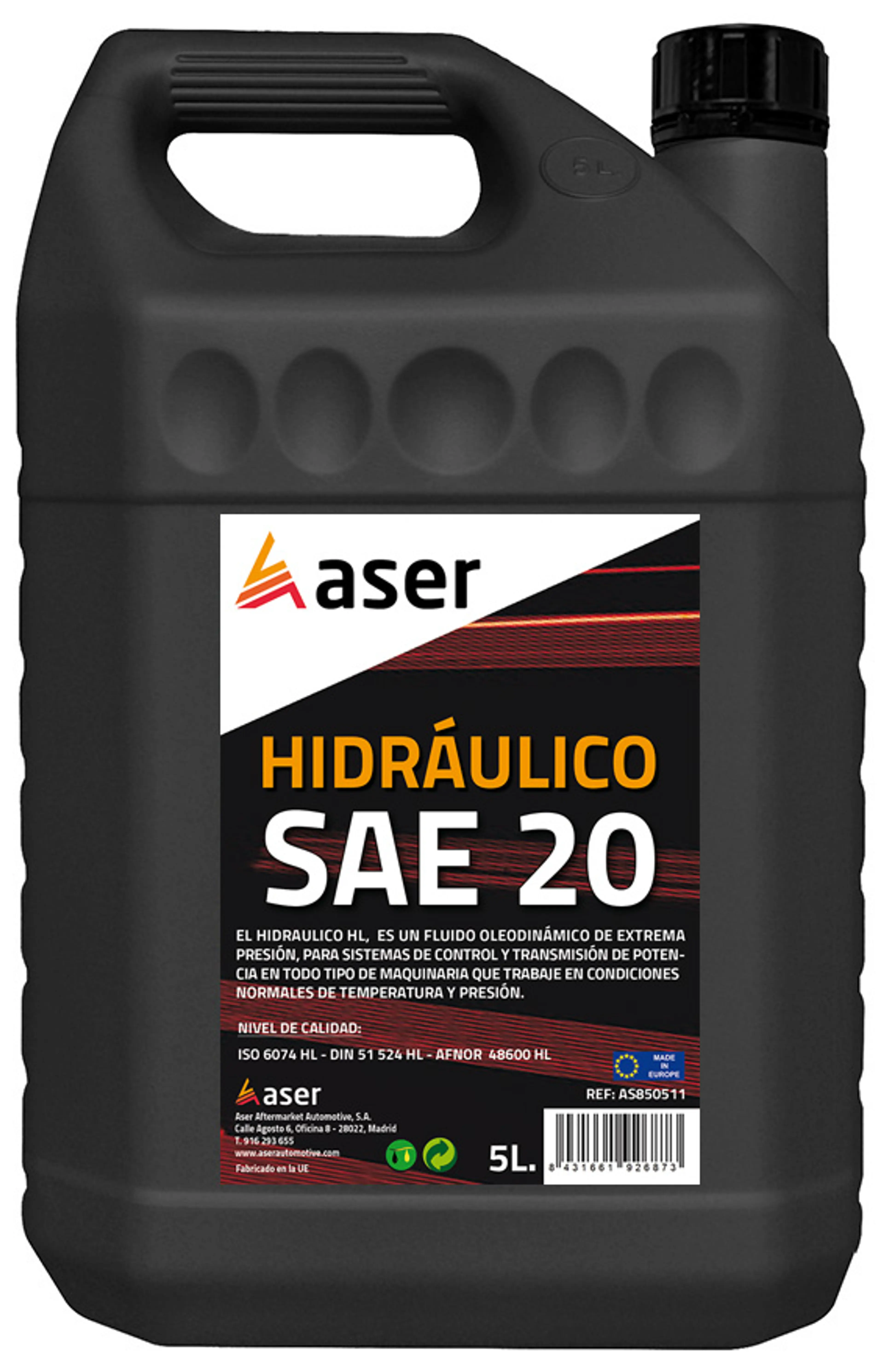 ASER LUB. HIDRAULICO SAE 20 5L
