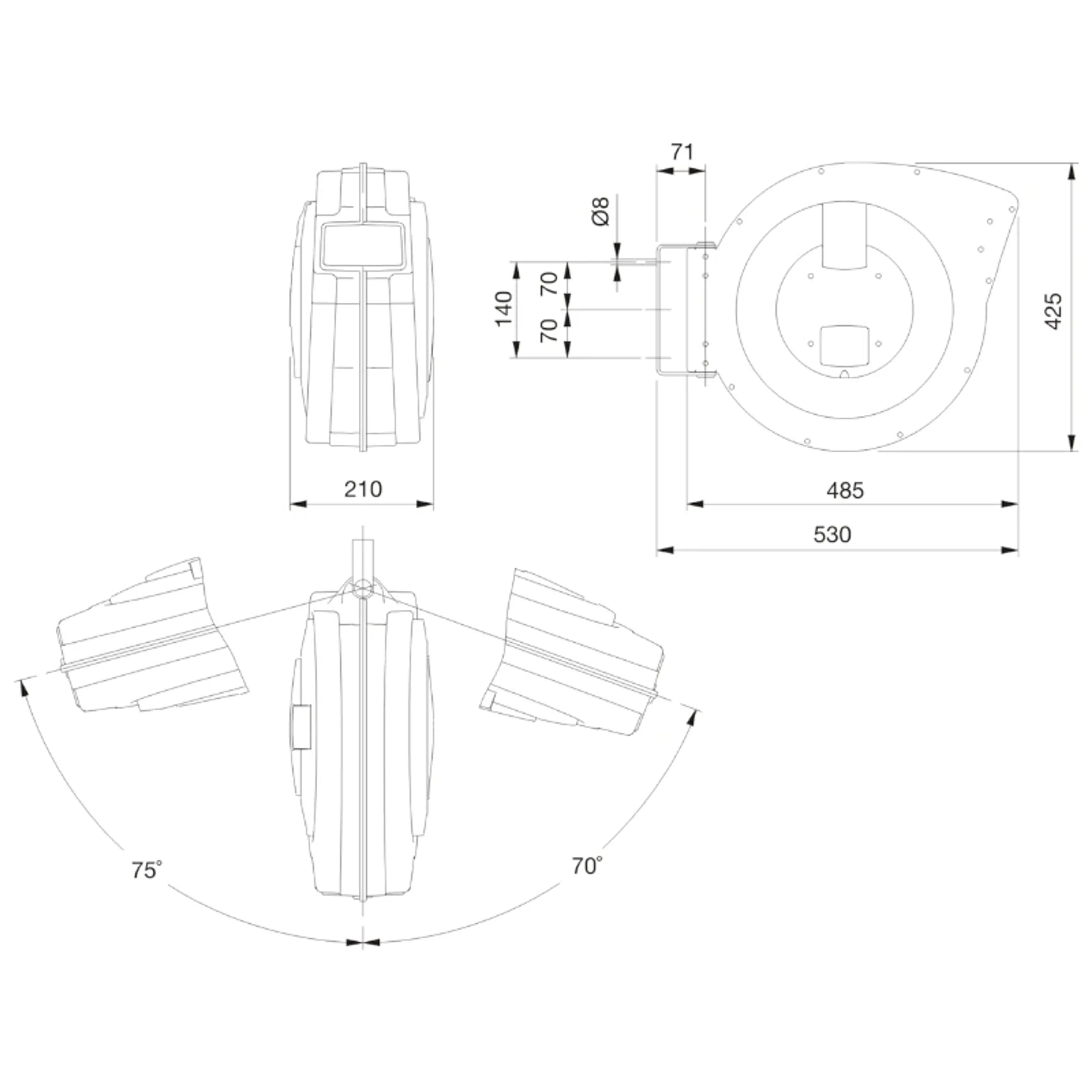 ENROLLADOR MANGUERA 10MM*20MET