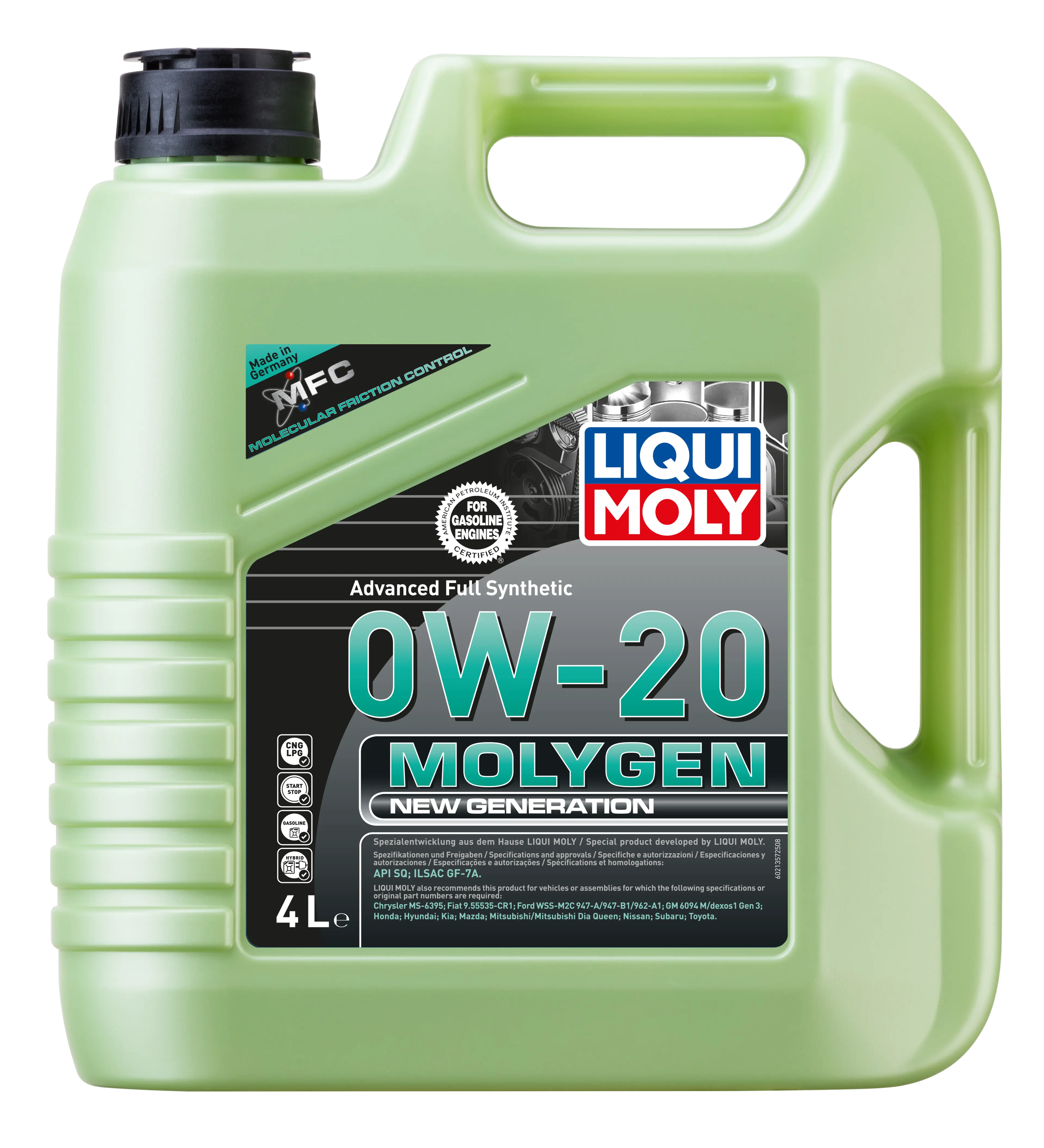 MOLYGEN NEW GENERATION 0W-20 4L