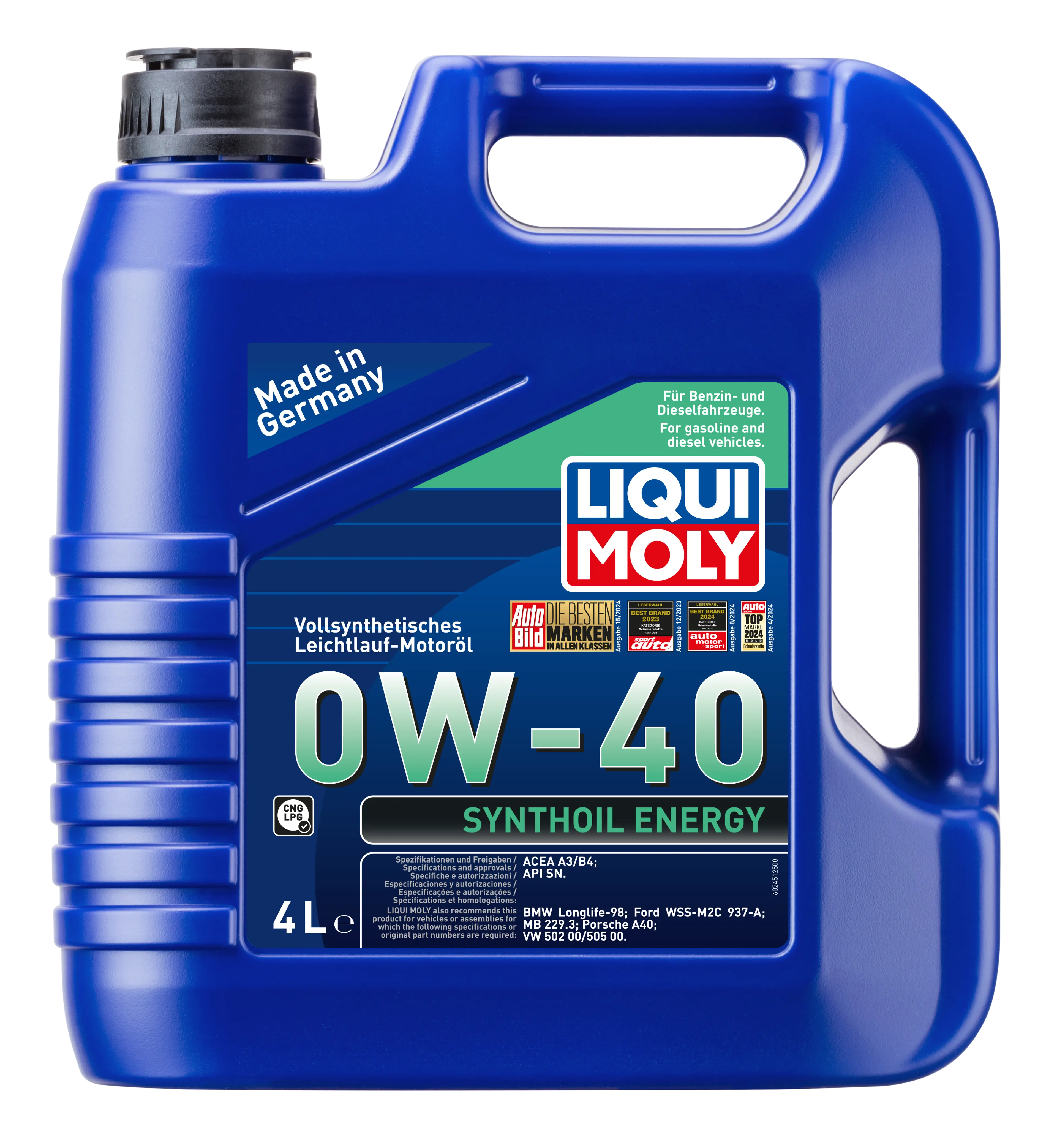 SYNTHOIL ENERGY 0W40 4L