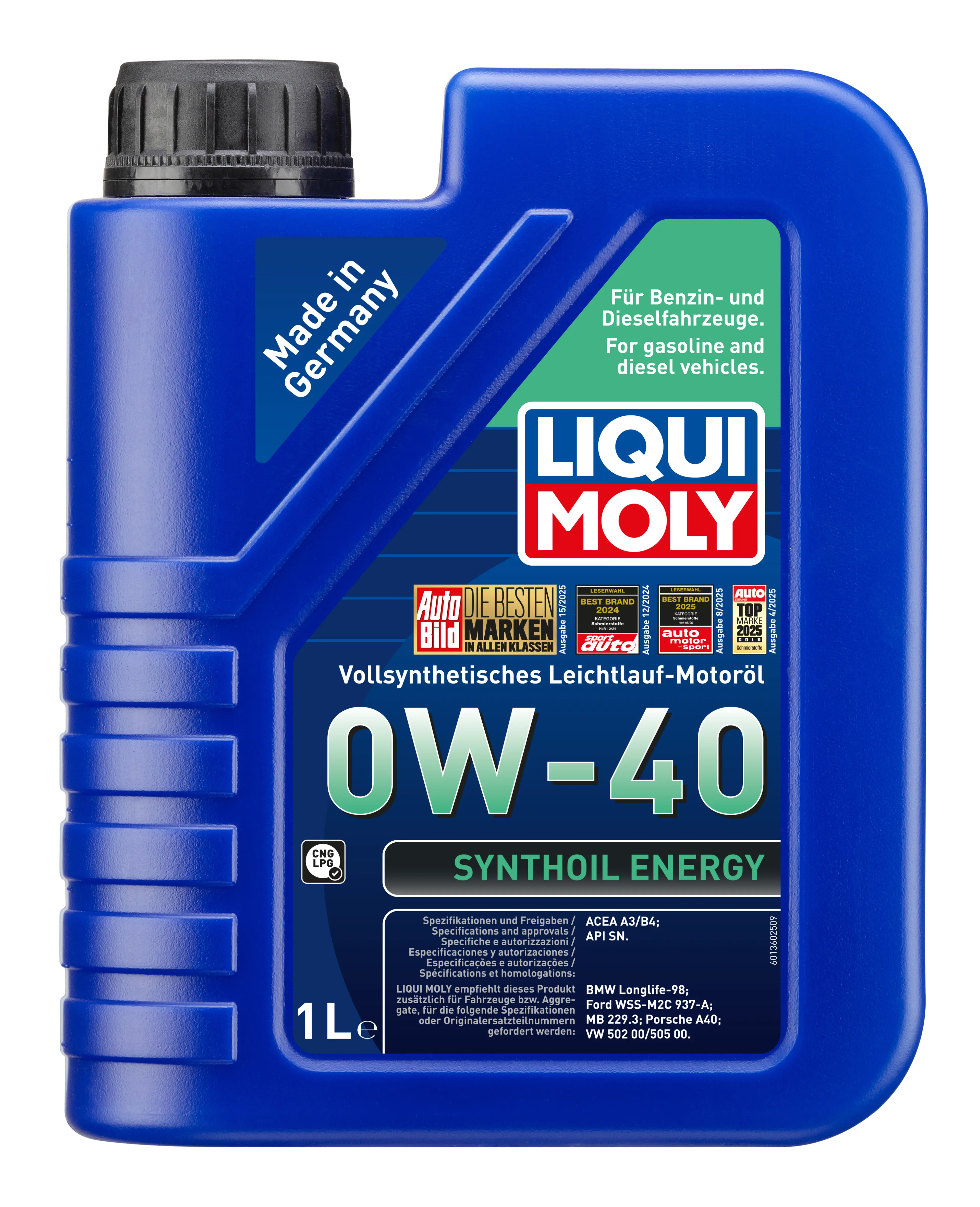 SYNTHOIL ENERGY 0W40 1L